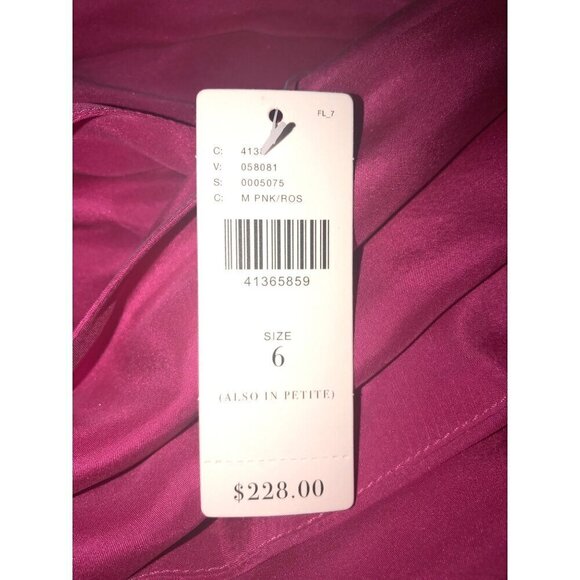 Moulinette Soeurs Chania Dress Size 6 Silk Berry Pink Grecian FLAWED NEW TAGS - Picture 9 of 11